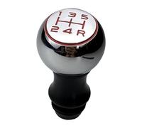 FAHBSTR Car Gear Knob for P&eugeot 106 206 306 406 107 207 307 407 301 308 2008 3008 Car Gear Shift Knob Lever Shifter Handle Stick(Chrome Red Knob)