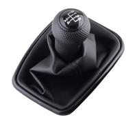 FAHBSTR Car Gear Knob for VW 2003-2008 for G&olf 4 IV MK4 for GTI R32 for Shift Knob Lever Shifter for Gaitor Boot PU Leather(Silver 5-Speed)