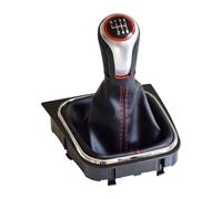 FAHBSTR Car Gear Knob for VW for G&olf V 5/6 MK5 MK6 for S&CIROCCO 2009 for Octavia Gear Shift Knob Lever Handle Boot Cover Gaiter Case Leather ABS(6 Speed-Boot)