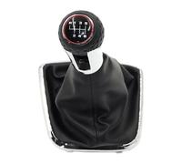FAHBSTR Car Gear Knob for VW for Polo 6R 2009 2010 2011 2012 2013 2014 5/6 Speed Car Shift Gear Knob Lever Gaitor Boot Cover(R123456 Type 2)