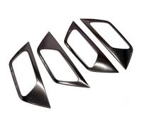 FAHBSTR Car Interior Door Handle for P&eugeot 3008 5008 GT 2017 2018 2019 2020 2021 Car Interior Door Handle Bowls Cover Trim 4pcs(Black)