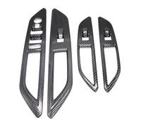FAHBSTR Car Interior Door Handle for P&eugeot 3008 5008 GT 2017 2018 2019 2020 2021 LHD Car Interior Door Window Switch Button Panel Trim 4pcs(Matte Silver)