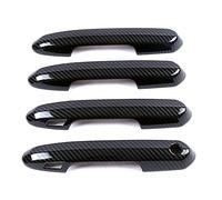 FAHBSTR Exterior Door Handle Cover for Rav 4 for Rav4 5 Gen 2019-2021 Carbon Fiber Color Door Handle Cover ABS Decoration Protector Chrome Trim with 2 Smart Set(B)