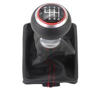 FAHBSTR for A4 S4 RS4 B8 8K 2008-2015 6 Speed Gear Stick Shift Knob with Leather Boot Car Gear Shift Knob Car Shift knob(Red)