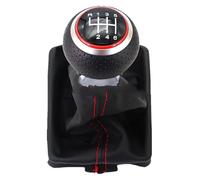 FAHBSTR for A6 C6 2004-2012 A4 S4 B8 8K A5 8T 8F Q5 8R 2007-2015 5/6 Speed Car Shift Gear Knob with Real Leather Knob Car Shift knob(6 Speed 3)