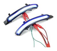FAHBSTR Side Marker Indicator Light For Octavia 2 MK2 II A5 For Super B B6 3T Turn Signal Mirror Light 2009-2012 Dynamic LED Blinker(Blue and yellow)