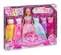FAHD TRADERS Princess Dress Up Collection - Fashion Doll with 6 Colorful Princess Dresses & Accessories | Dress-Up Toy Set for Girls & Kids