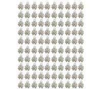 [FAHIA] 100 Multi Fantion Jewelry Pendants Find Four Leaf Clover Shape Gemstone Alloy Texture Jewelry Charm Necklace Charm