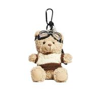 [FAHIA] Cartoon Bear Keychain Bag Lovely Animal Shaped Keyring Phone Soft Keychain for Phone Accessories, Milk Coffee Sweater, One size
