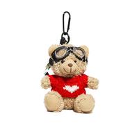 [FAHIA] Cartoon Bear Keychain Bag Lovely Animal Shaped Keyring Phone Soft Keychain for Phone Accessories, Red Heart of Love, One size