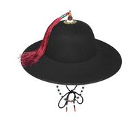 [FAHIA] Chinese Costume Hat Traditional Celebration Hat History Buff and Comfortable Fashionable Hat for Costume Party