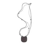 [FAHIA] Elegant Small Moon Bag Necklace Pendant Necklace Statement Leather Texture Dating Jewelry Daily Party Statement, フリーサイズ, As described, No Gemstone