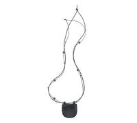 [FAHIA] Elegant Small Moon Bag Necklace Pendant Necklace Statement Leather Texture Dating Jewelry Daily Party Statement, フリーサイズ, As described, No Gemstone