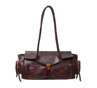[FAHIA] Ergonomic Design Fashion Handbag PU Leather Women Shoulder Bag for Daily Work or Going Out, Women's Handbag, red