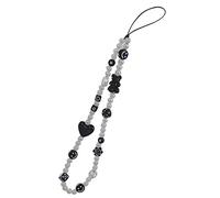 [FAHIA] Fashion Heart Beaded Lanyard Bear Dice Beads Strap Delicate Anti-Lost Chain Strap Jewelry Accessories Phone Stick String, フリーサイズ