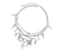 [FAHIA] Fashionable Irregular Layered Tassel Necklace Features Star Charm Jewelry Accessories for Special Occasion