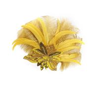 [FAHIA] Feather Headband Mardi Gras Girls Masquerade Hair Accessories Eye-catching Headwear for Mardi Gras Flapper Headband