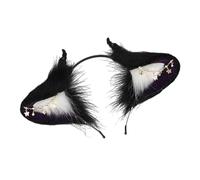 [FAHIA] Fringe Ear Hairband Fake Cosplay Party Animal Ears Headband Hair Harp Female Talking Animation Props