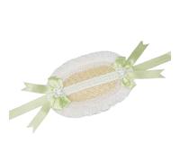 [FAHIA] Handmade Victorian Bonnet Hat with Lace Bow Knot Straw Panama Sun Hat for Fashion Lovers Tea Party Costume Headwear