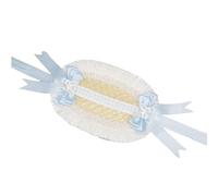 [FAHIA] Handmade Victorian Bonnet Hat with Lace Bow Knot Straw Panama Sun Hat for Fashion Lovers Tea Party Costume Headwear