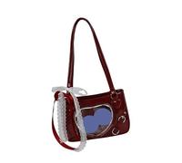 [FAHIA] Japanese Lace Shoulder Bag Casual Crossbody Wallet Small Capacity Commuter Bag for Daily Use and Social Travel Unique Fashion Statement Bag, a