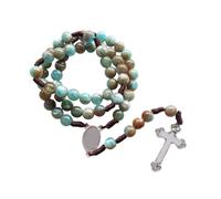[FAHIA] Muslim Rosary Beads Fashion Simple Bead Chain Colorful Glass Beads Necklace Worship Accessories