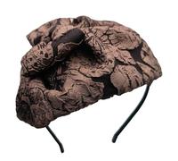 [FAHIA] Retro Floral Enchantment Costume Party Dark Flower Hairpiece with Bowknot Headband for Wedding
