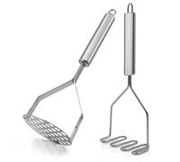 Fahibin 2Pcs Potato Ricer Masher, Hand Masher with Thick Handle, Stainless Steel Potato Masher Set for Home Cooks and Chefs