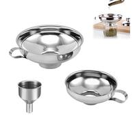 Fahibin 3pcs Food Grade Stainless Steel Canning Funnel,Wide opening funnel, Small Jam Funnel,for Kitchen Jam Liquid Oil Pilvern Beans