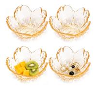 Fahibin 4Pcs Flower Shaped Dip Bowls, for Ketchup, Sushi, Jam