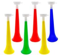 Fahibin 6Pcs Horn Noise Maker, Plastic Stadium Trumpet, Noisemaker Trumpet for cheerleading and animation 28 * 8cm, Random colours