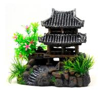 Fahibin Aquarium Classical Resin Castle Decorations, Fish Tank Realistic Details Castle for Fish And Shrim 15cm*15cm*10cm