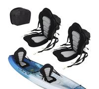 FAHKNS 2-Pack Kayak Seats, Kayak Accessories, 4 Adjustable Straps for Kayaking, SUP Paddle Board Seats, Luxury Padded Canoe Back Seat with Removable Storage Bag, Canoeing, Rafting, Fishing