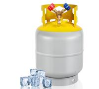 FAHKNS 30 LB Refrigerant Recovery Tank HVAC Freon Refrigerant Cylinder Tank can for R12, R22, R134A, R410A etc Refrigerant with 1/4 SAE Y-Valve Liquid/Vapor Reclaim Tank Reusable