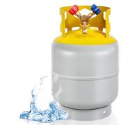 FAHKNS 50 LB Refrigerant Recovery Tank for R12 R22, R134A, R410A Refrigerant with 1/4 SAE Y-Valve Liquid/Vapor Reclaim Tank Reusable