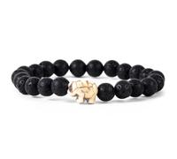 Fahlo Elephant Tracking Bracelet - Track a Real Elephant's Journey - Supports Save the Elephants - Elastic - on Interactive Mobile App Map - Unisex Conservation Gift, One Size, Stone, no gemstone
