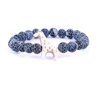 Fahlo Giraffe Tracking Bracelet - Track a Real Giraffe's Journey - Supports Wildlife Conservation - Elastic - on Interactive Mobile App Map - Unisex Conservation Gift, One Size, Stone, no gemstone