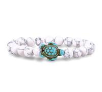 Fahlo Sea Turtle Tracking Bracelet - Track a Real Sea Turtle's Journey - Supports Wildlife Conservation - Elastic - on Interactive Mobile App Map - Unisex Ocean Conservation Gift, One Size, Stone, no