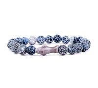 Fahlo Shark Tracking Bracelet - Track a Real Shark's Journey - Supports Wildlife Conservation - Elastic - on Interactive Mobile App Map - Unisex Ocean Conservation Gift, One Size, Stone, no gemstone