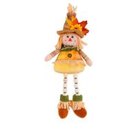 FAHOI Autumn Scarecrow Plush Doll, Handmade Scarecrow Elf for Home Decorations (Light up B)
