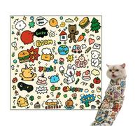 FAHOI Cat Wrap for Cutting Claws, Magic Cat Grooming Wrap for Cutting Nails, Self-Adherent, Anti-Bite, Anti-Scratch, Anti-Escape Calming Wrap for Medicine (A)