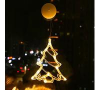 FAHOI Christmas Sucker LED Lights,Window Christmas Light Lamp with Sucker Cup,Christmas Hanging LED Lights,Waterproof,for Wedding Party Garden Bedroom Window Decoration (Christmas Tree)