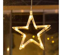 FAHOI Christmas Sucker LED Lights - Window & Hanging Lights with Sucker Cup, Waterproof for Wedding Party, Garden, Bedroom & Window Decoration (Star)
