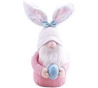 FAHOI Easter Bunny Gonk Ornament, Easter Rabbit Plush Gnome Handmade Gonks Dolls Mini Faceless Tomte Dwarf Elf Home Decoration for Easter Gifts (Pink)