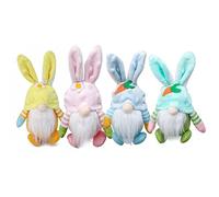 FAHOI Easter Bunny Gonk Ornament, Easter Rabbit Plush Gnome Handmade Gonks Dolls Mini Faceless Tomte Dwarf Elf Home Decoration for Easter Gifts (4 Color)