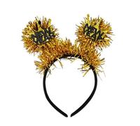 Fahoujs 2025 New Year Headband Happy New Year Props Headwear Christmas Party Hairhoop Festival Celebration Headwear For Family Unisex Hairband