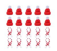 Fahoujs 20pcs Small Christmas Hat Bottle Covers Elegant Designs For Holiday Parties And Most Home Decorations Daily Use Family Gathering Decoration