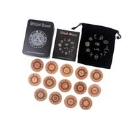 Fahoujs Artisanal Wooden Divination Runic with Natural Texture Ideal for Historical Enthusiasts and Collector Portables Divination Tool