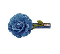 Fahoujs Blue Denim-Flower Hair Clips for Girls Denim-Camellia-Scrunchie Holder Girl Women Hair-Band for Beach Wedding Headpiece Cowboy Floral Hairpin Headwear Women Unique Hair Jewelry