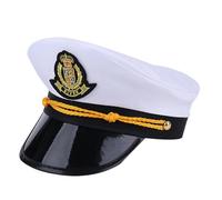 Fahoujs Captain Hat Adult Yacht Boat Marine Officer Adult Navigational Headwear for Beach Vacations and Picnics Unisex Sailors Hat